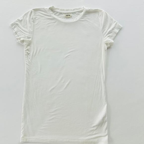 L'Agence Ressi Fitted Tee White Size Small Crewneck Smooth Fit Classic Minimal - Picture 2 of 6